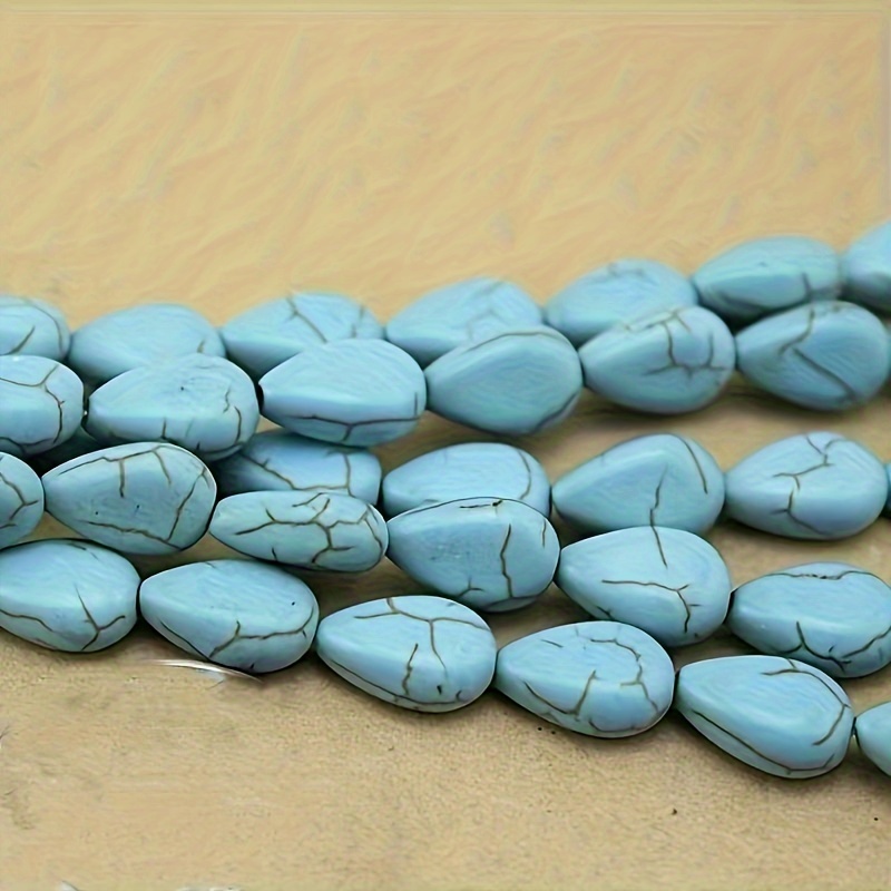 1 Strand Natural Stone Faceted Blue Turquoise Small Beads - Temu