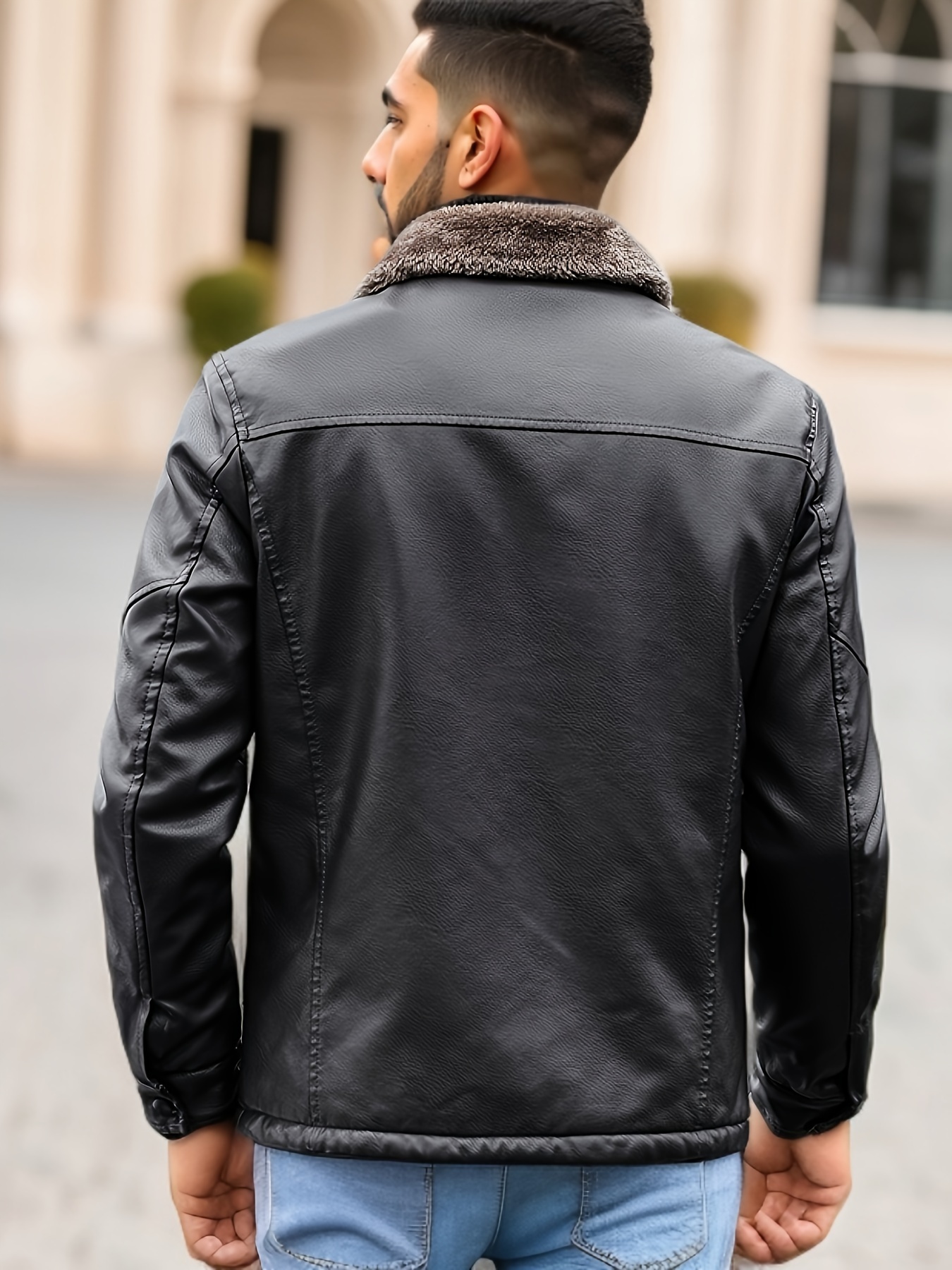 Nueva Chaqueta Informal Con Cremallera De Cuero Para Hombre Chaquetas  Chamarras