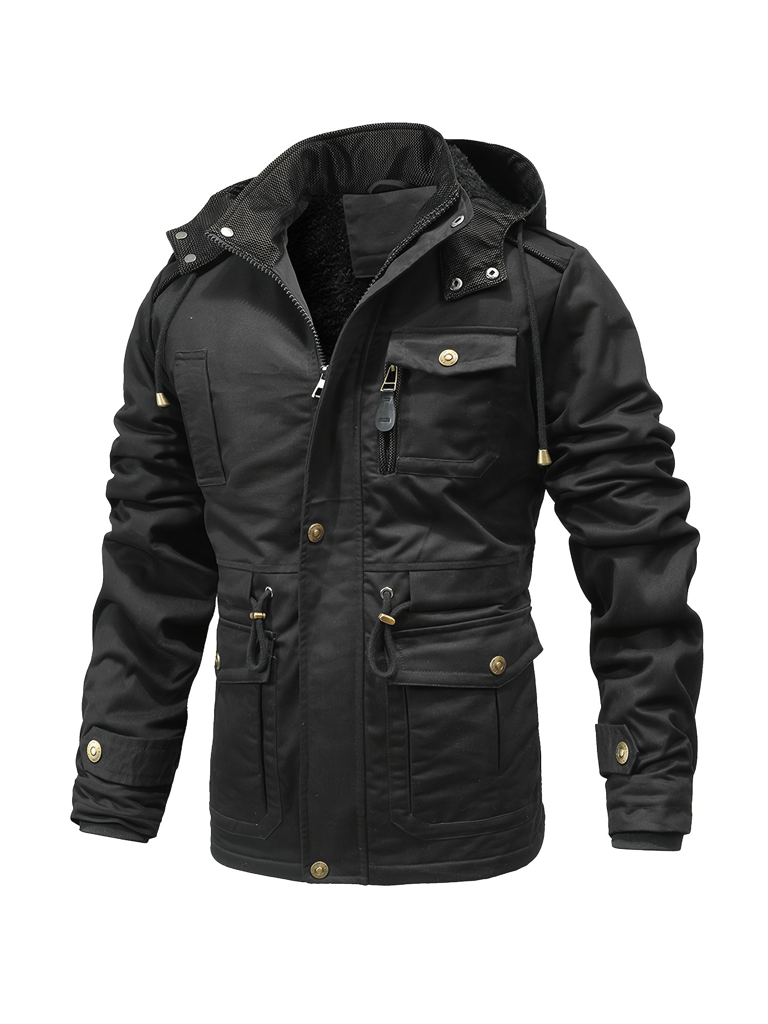 Men's Winter Jacket Military Warm Fleece Coat with Detachable Hooded  Outwear : : Clothing, Shoes & Accessories