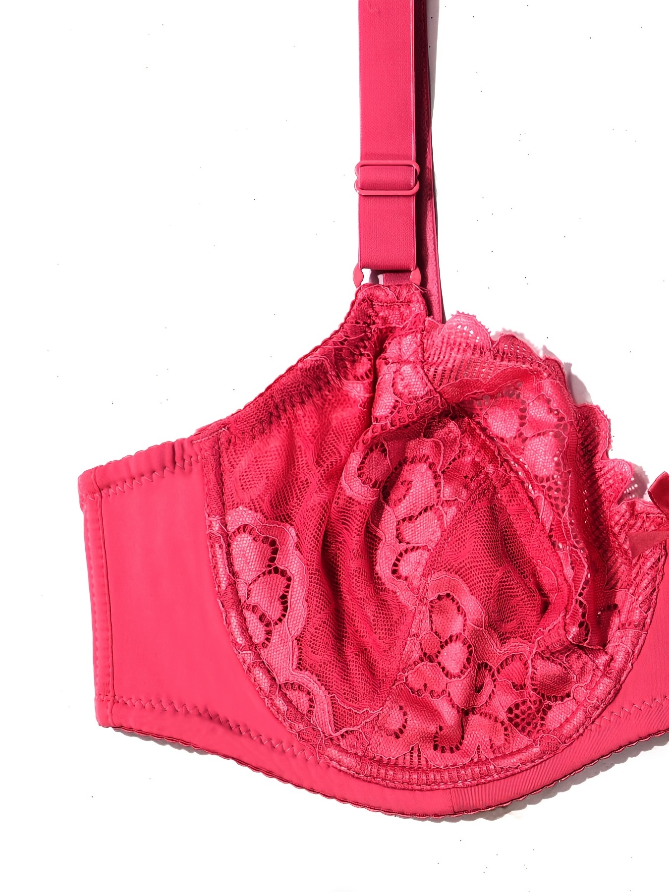 Panties Bra Lace Women Elastic Breathable Hot Red, 