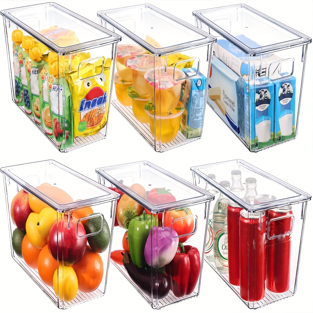 Refrigerator Storage Bins Clear Plastic Storage Organizing - Temu