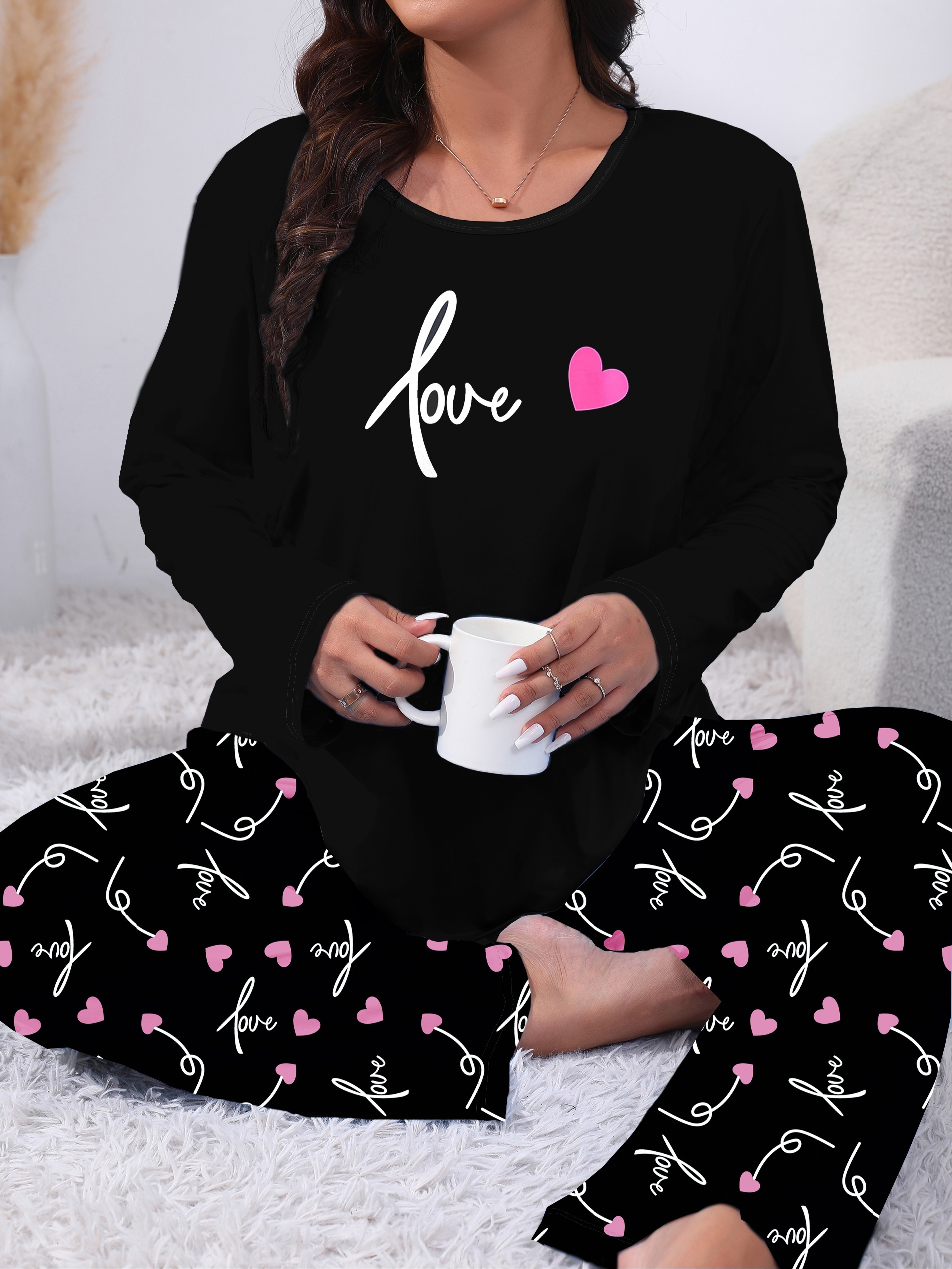 HZMM Bedhead Pajamas plus Size Women Casual Pajamas Sets Coral Fleece Long  Sleeve Tops And Long Pants Radish Printing Sleepwear Two Piece Set  Christmas Toddler Slippers Girls (Pink - ShopStyle