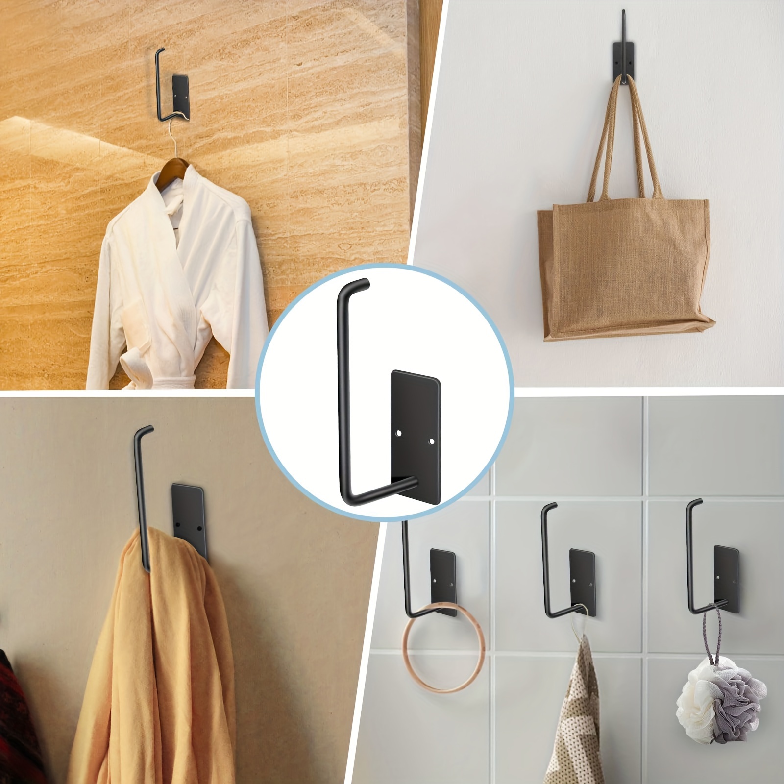 L shaped Multifunctional Hook Towel Holder Hair Hoop Storage - Temu