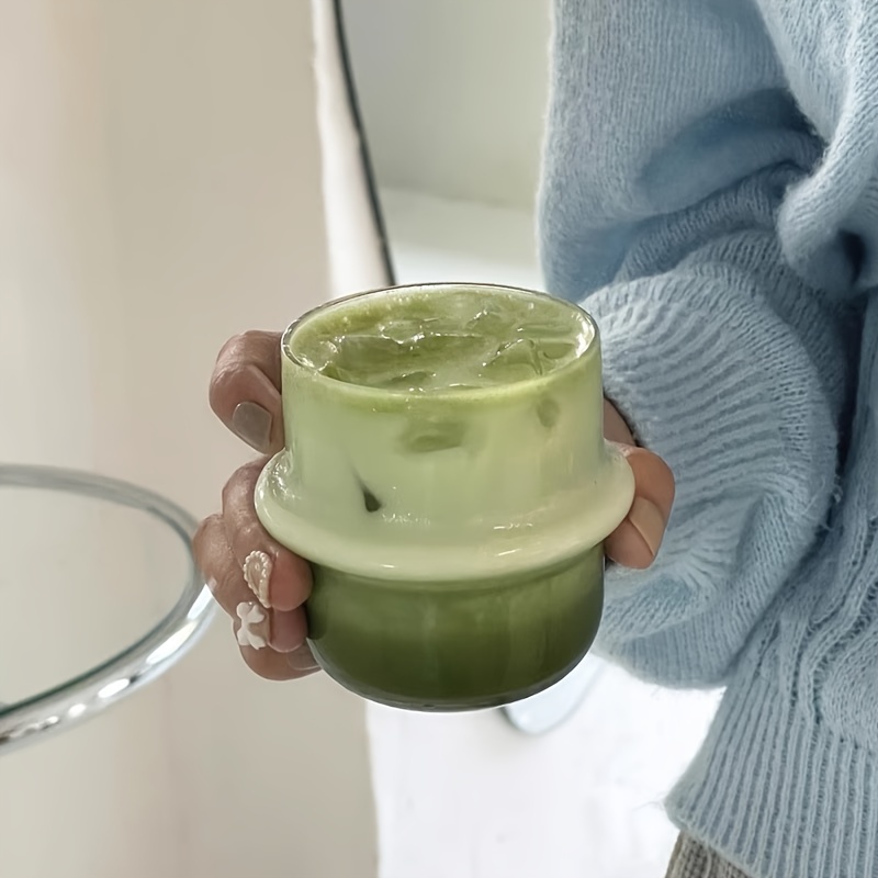 Tasse en verre transparente avec lettre imprimée, tasses créatives