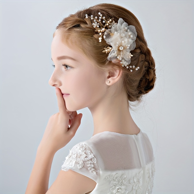 Childrens bridesmaid hair best sale accessories