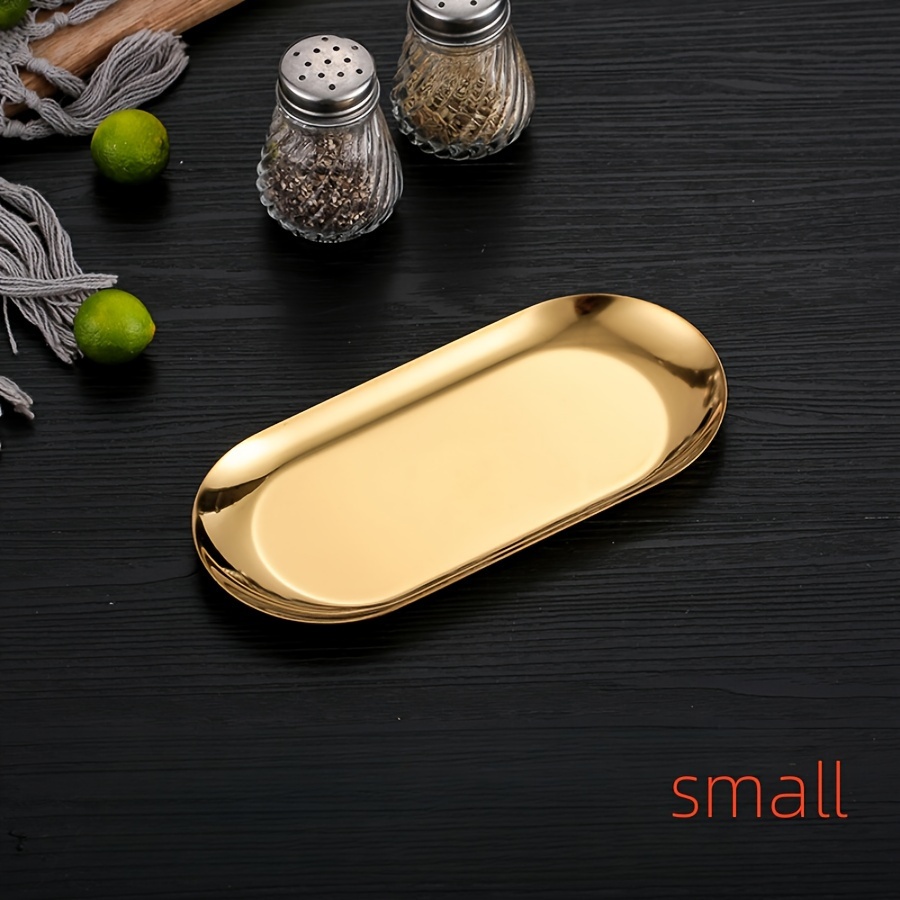 Korean-style Stainless Steel Serving Plate For Snacks And Appetizers, Thickened Tray For , Mini Plates For Fries And Chicken Wings