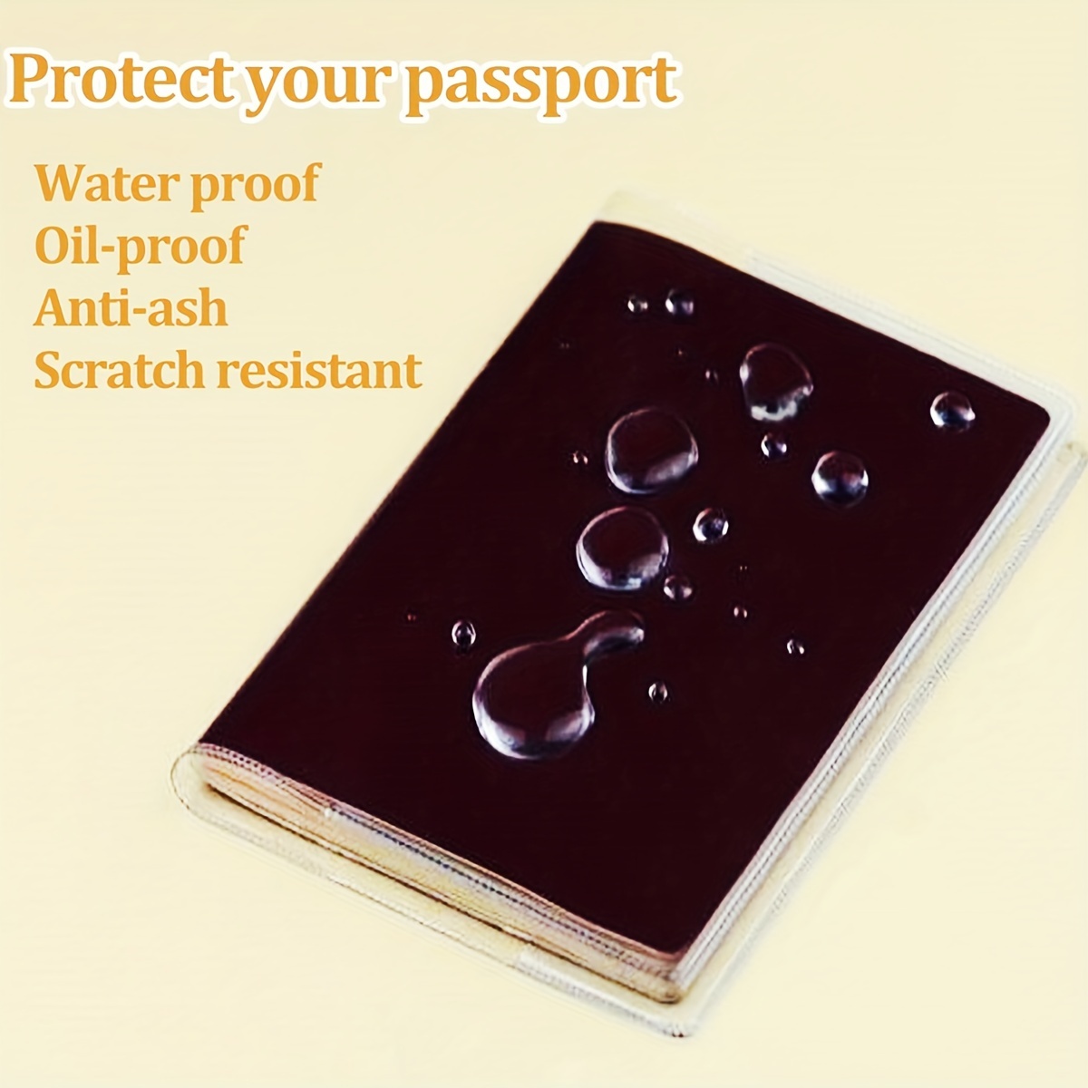 UK Transparent Passport Cover - Clear Passport Holder Passport