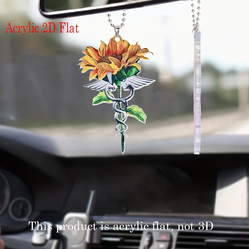 Decoración cristiana con diseño de corazón de Dios, libélula, regalo para  espejo retrovisor, accesorios para coche, adorno para colgar en el interior