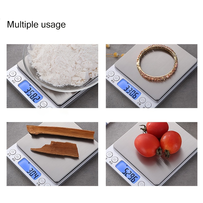 Food Scale for Food Ounces and Grams, Kitchen Scales Digital Weight for  Cooking, Baking, 3kg by 0.1g High Accurate Gram Scale with 2 Tray, Tare