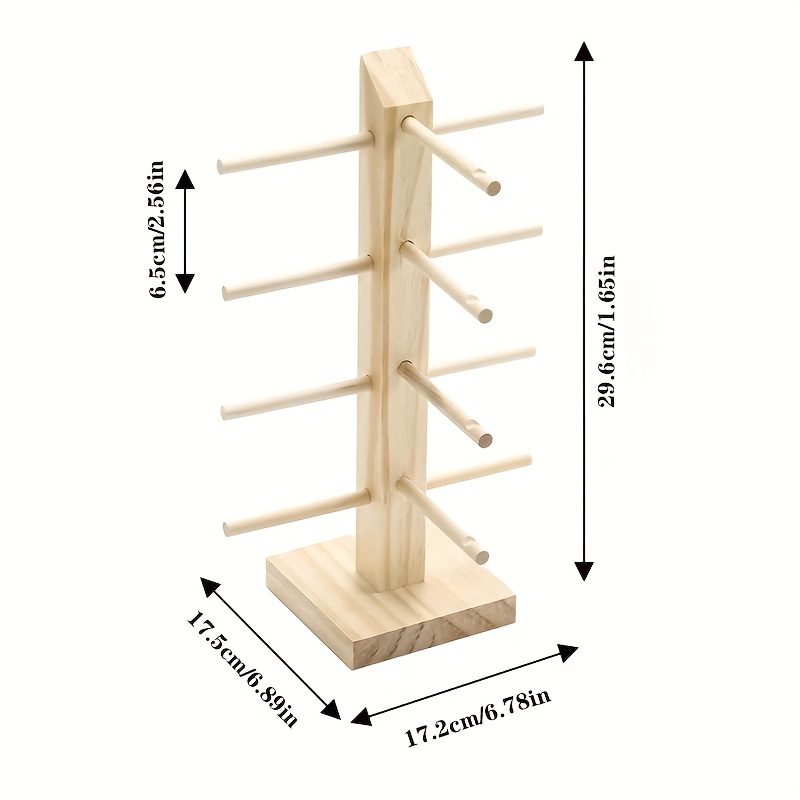 Wooden 4 Layer Display Stand for Glasses