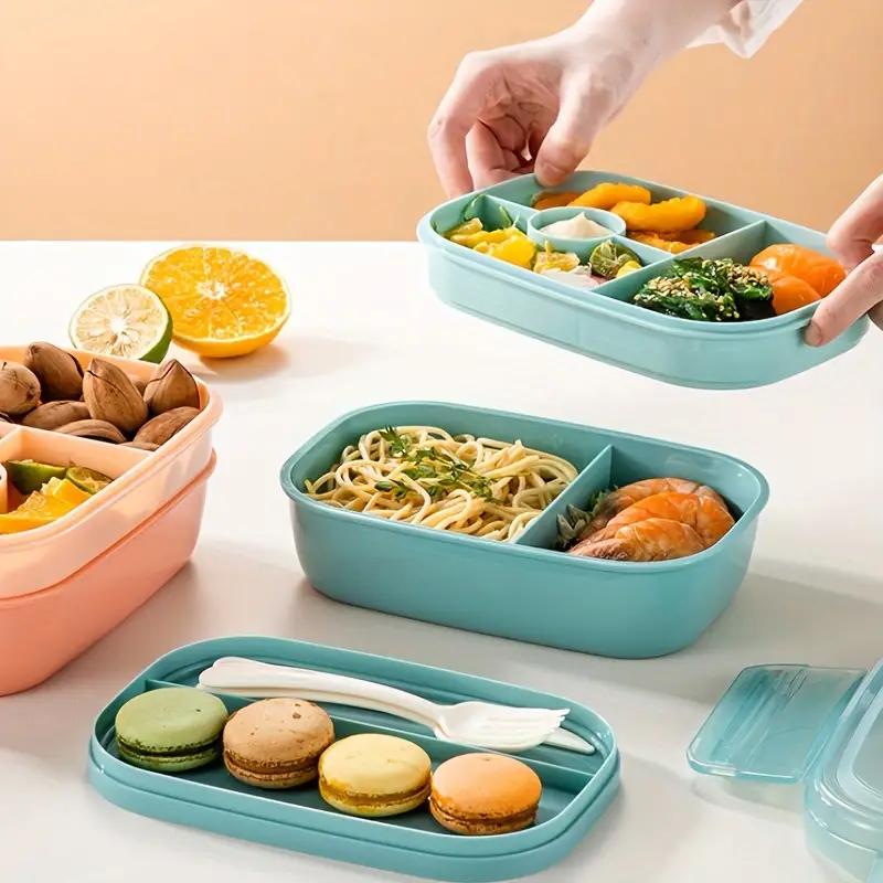 Bento Box Lunch Box Food Container With Utensil Set, Leak-Proof Lunch Box  Bento Box For Outdoor Camping Picnic School Fishing