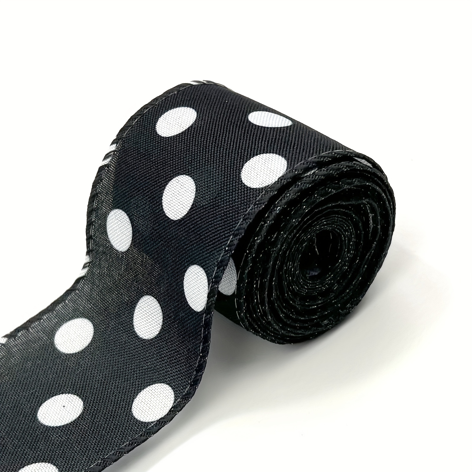 5 Yards Wired Cow Ribbon Wired Ribbon Cow Print Black And - Temu