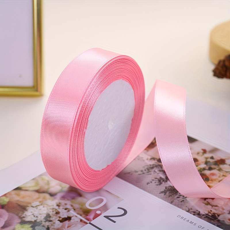 Blush Pink Ribbon 1 Inch X 25 Yards, Satin Fabric Silk Ribbon For Gift  Wrapping