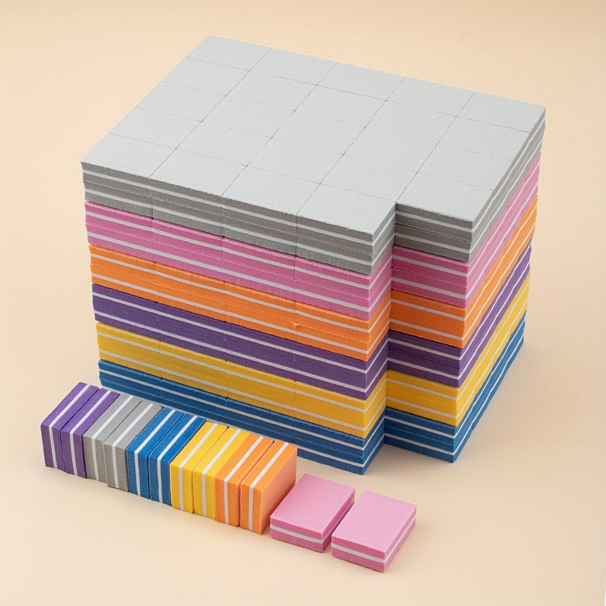

50pcs Mini Nail File Buffer Polishing Blocks Kit, Nail File Blocks Buffer Colorful Sanding Files, Polishing Nail Art Care Tools