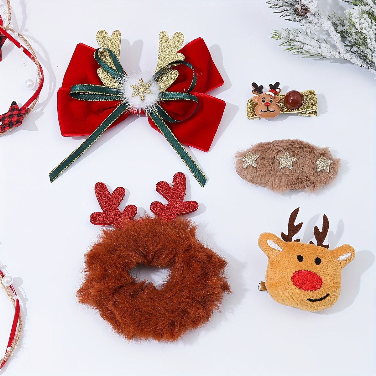 Hair pieces red clearance deer