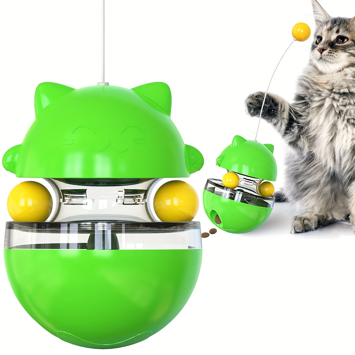 Cat Tumbler Food Dispenser Toy, Cat Puzzle Feeder, Roller Interactive Ball  Cat Puzzle Feeder, Cat Food Toys - Temu