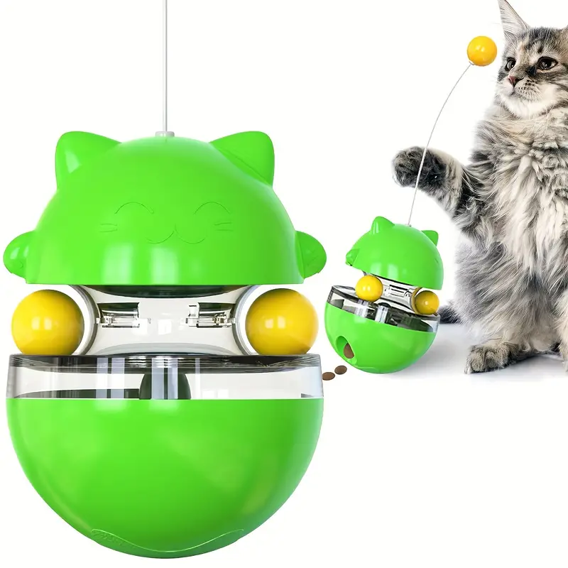 Cat Tumbler Food Dispenser Toy, Cat Puzzle Feeder, Roller Interactive Ball  Cat Puzzle Feeder, Cat Food Toys - Temu