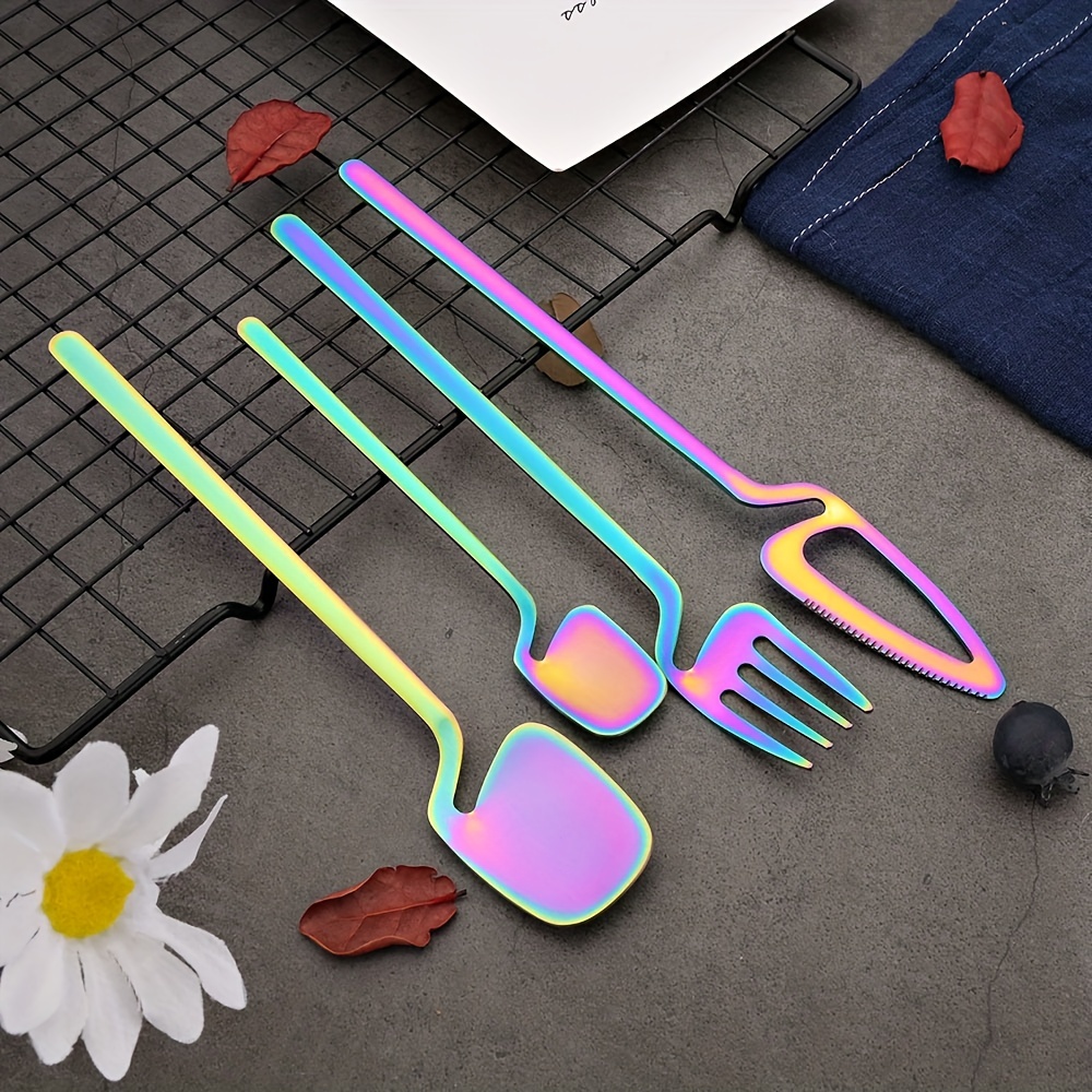 32pcs stainless steel cutlery set for 8     knife   teaspoon   dining kitchen use kitchen utensils creative hanging 304 Product details 8