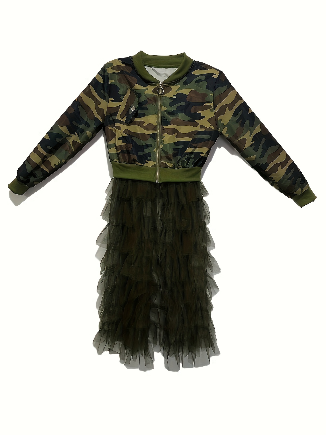 Camo ruffle clearance jacket