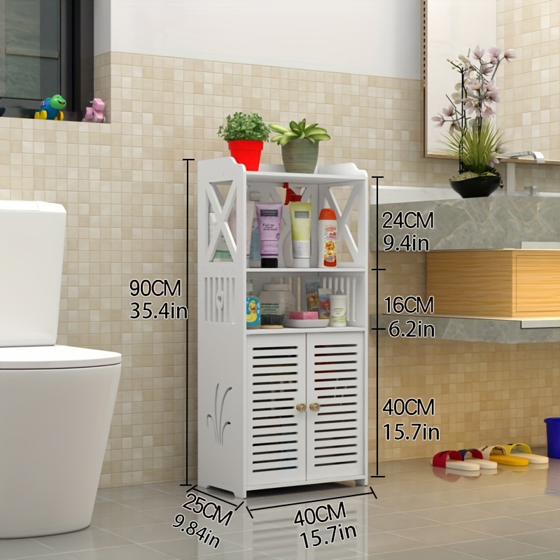 1pc Toilet Side Cabinet,floor-standing Toilet Storage Stand