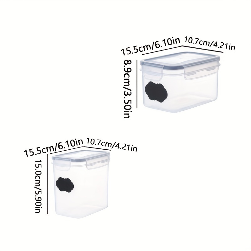 Cereal Sealed Box With Lid, Food Storage Container, Transparent Food Storage  Box, Plastic Bean Container, Multifunctional Cereal Rice Wheat Container -  Temu