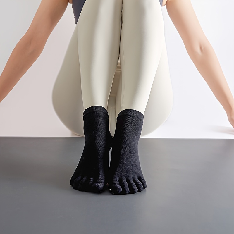 Simple Solid Five Fingers Socks Comfy Soft Toe Socks Women's - Temu