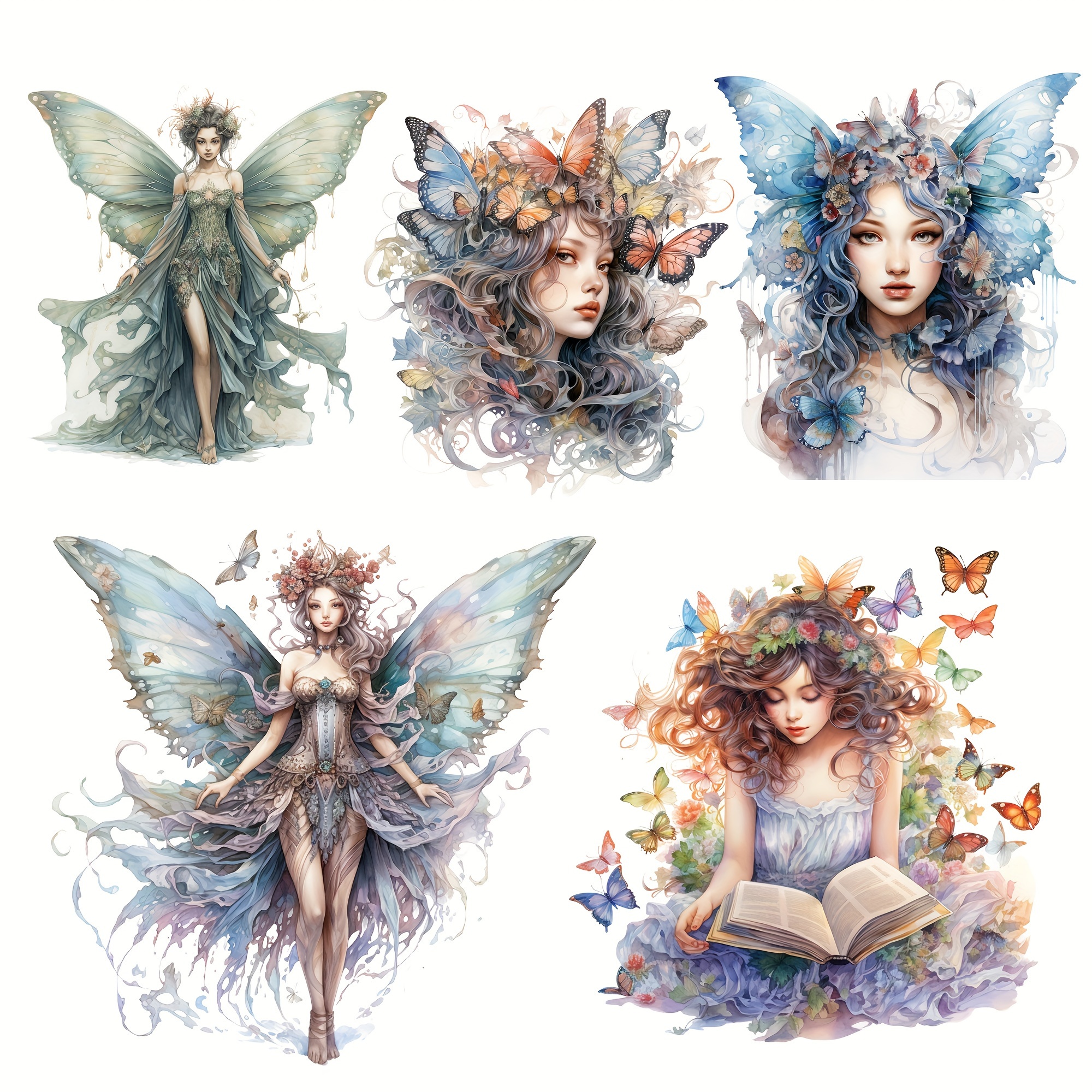 Fairy Angel Trees Background Clear Stamps For Card Making - Temu