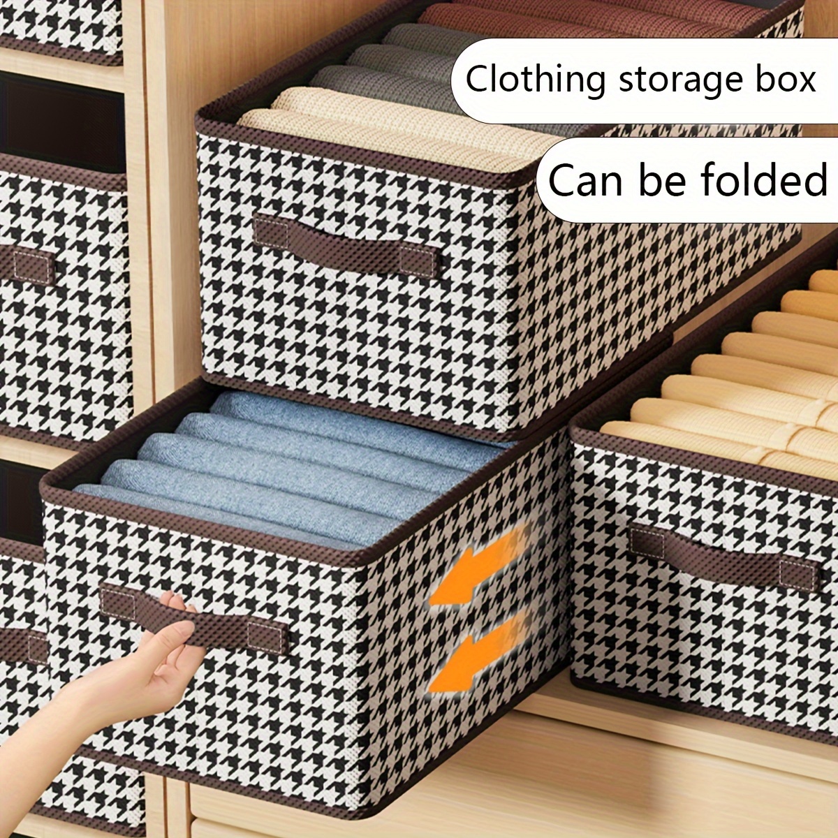 Portable Large Capacity Clothes Storage Box - Temu