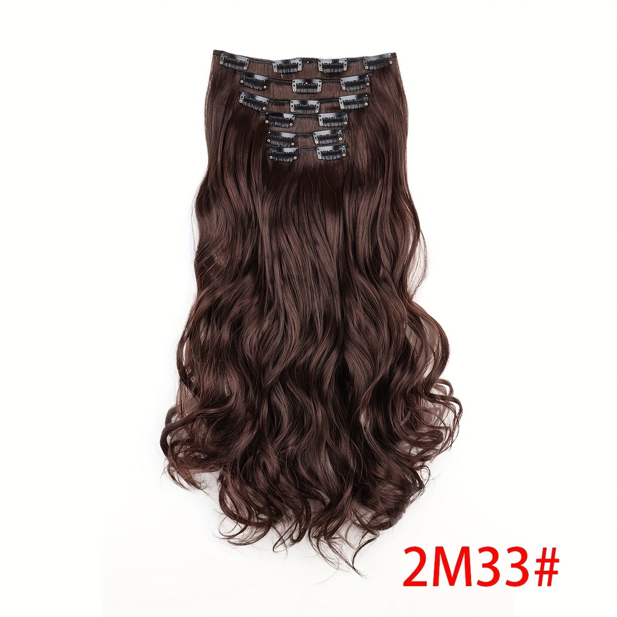 Image of Curly Hair Extensions 6pcs/set Of 16 Clips Synthetic Hair Natural Wig Extension