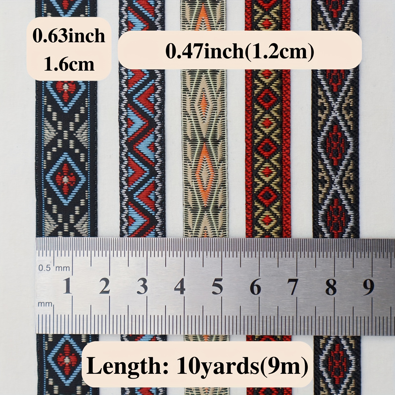 2 Yards Jacquard Lace Ribbon Narrow Embroidered Ribbon - Temu