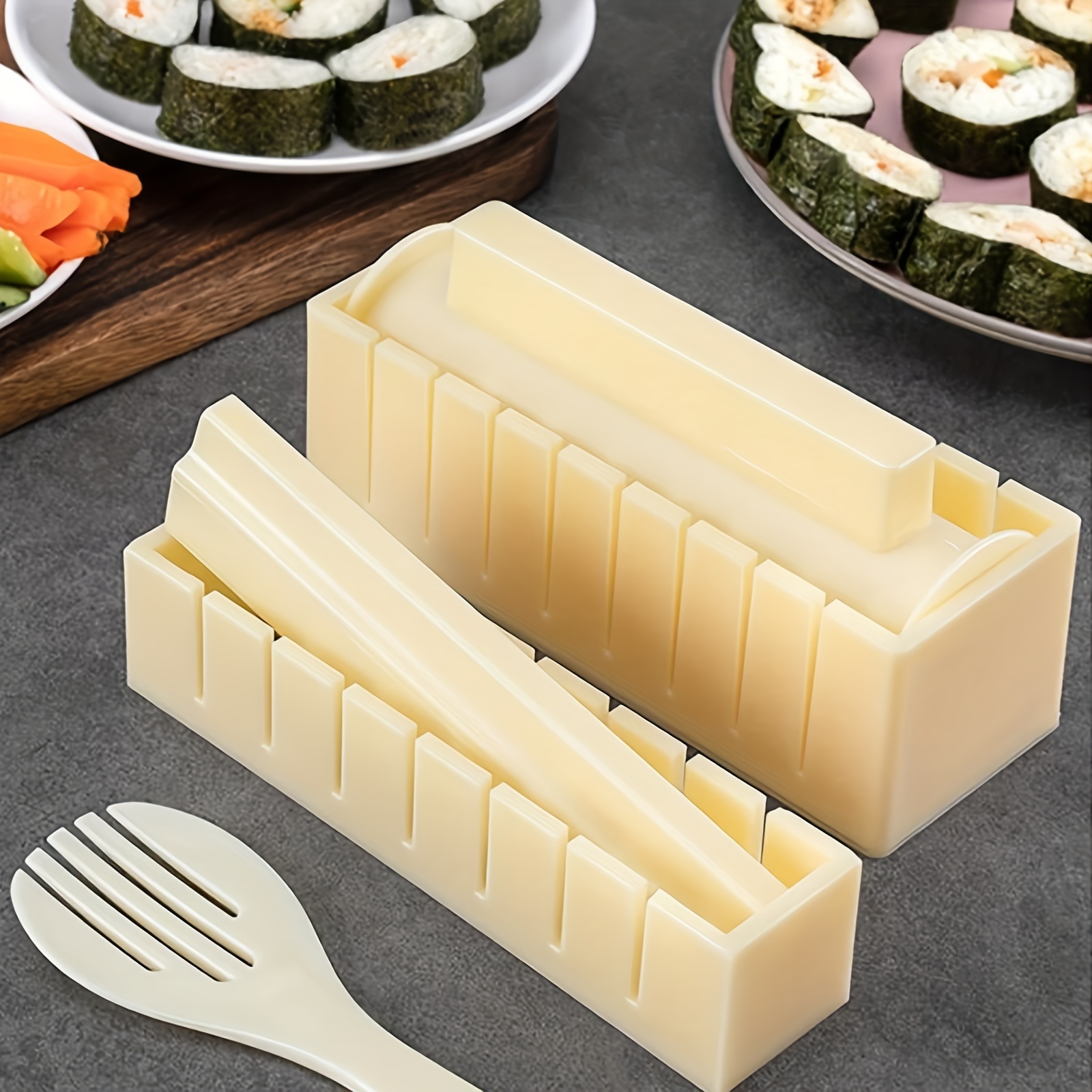 3€86 sur Kit de Moule à faire Sushi et Roll de Riz DIY Cuisine Simple Set  de Moule à Couper Roll - Plat / moule - Achat & prix