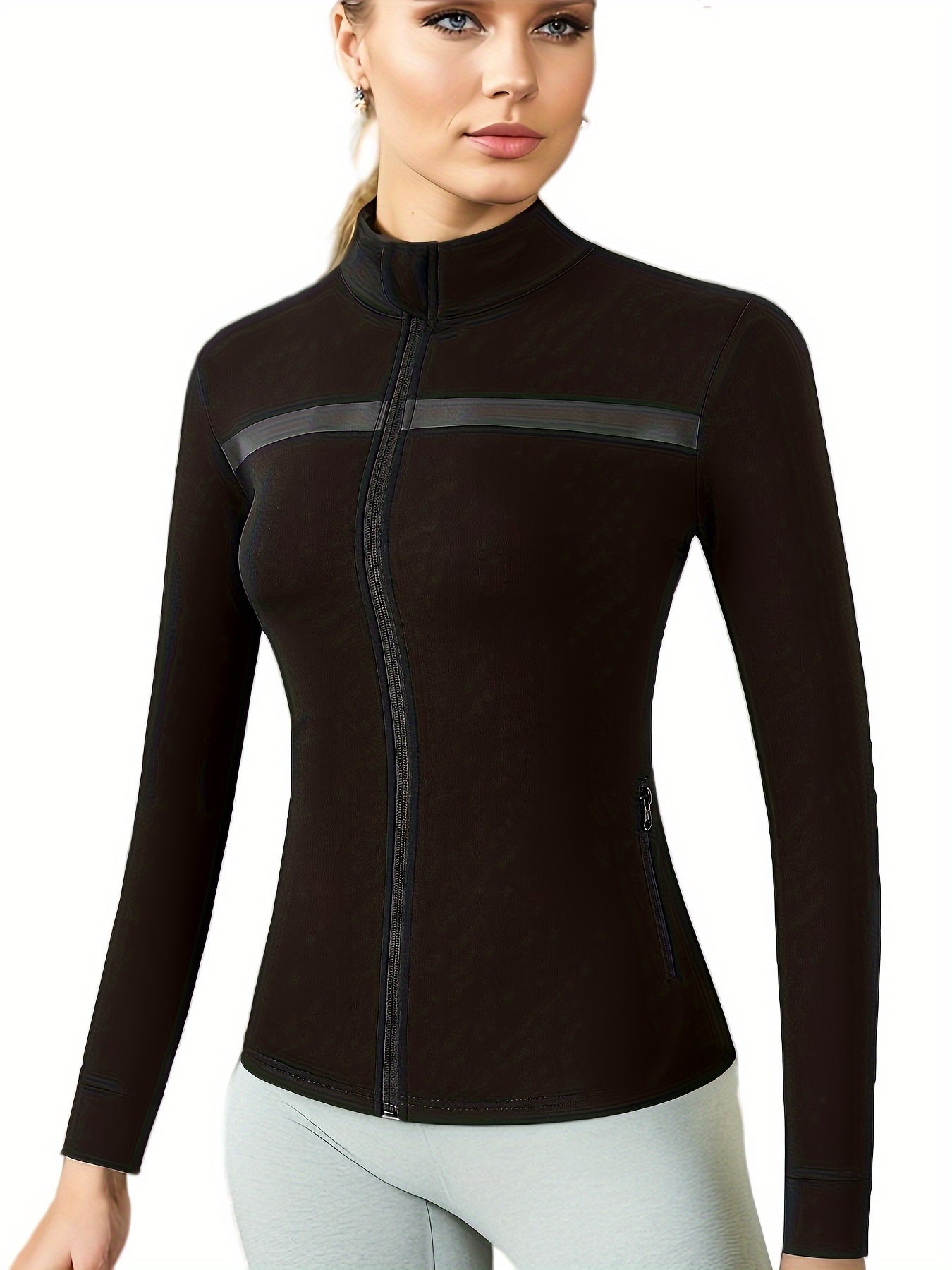 Women's Light fleece 1/4 Zip Pullover Long Sleeve Workout - Temu