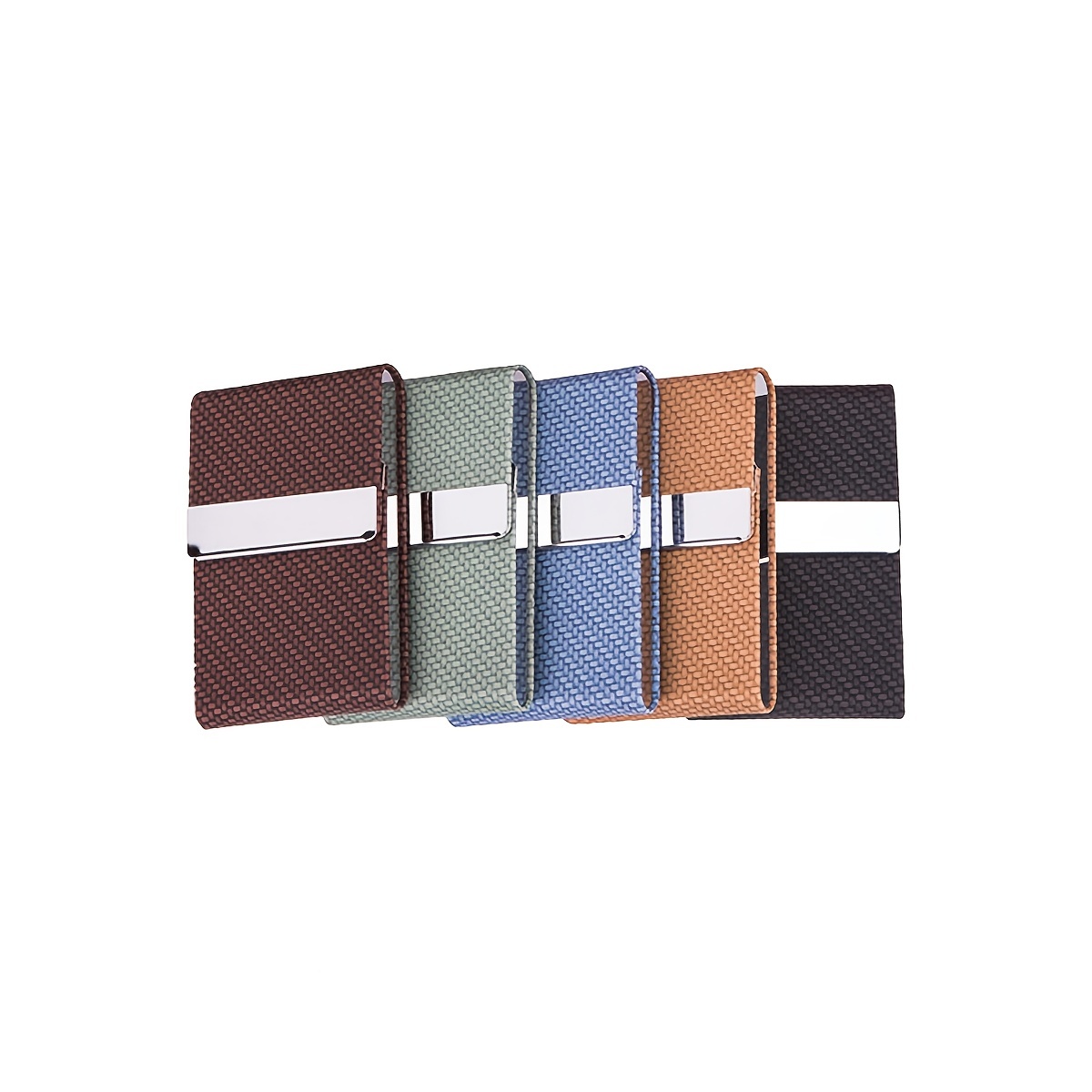 Unisex Plaid PU Leather Card Holders