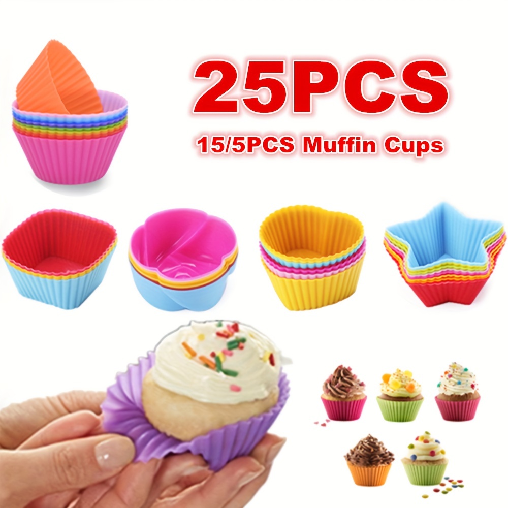 10Pcs/set Silicone Cake Mold Round Shaped Muffin Cup Silicone Mini