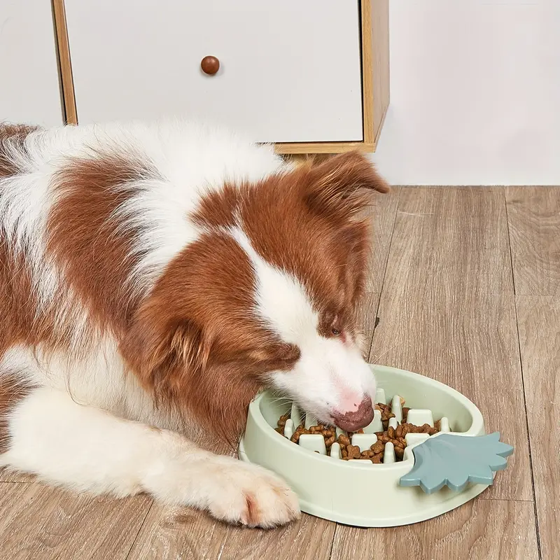 Random Color Pineapple Shaped Slow Feeder Pet Bowl Anti-choking Dog Food  And Water Bowl Plastic Pet Slow Feeding Basin Pet Puzzle Food Feeder - Temu