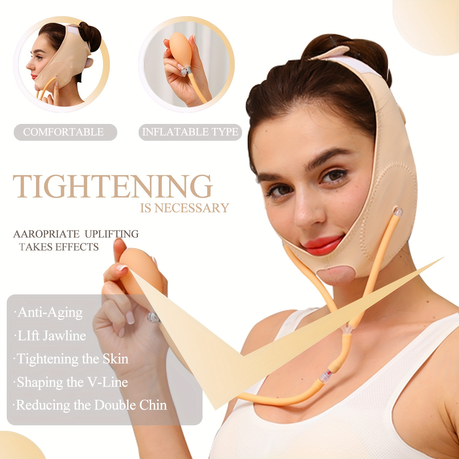 Adjustable V Line Face Mask Double Chin Reducer Face Lifting - Temu United  Kingdom