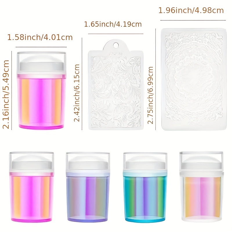 Nail Art French Style Stamping Kit Stamper Scraper Nail Art Temu