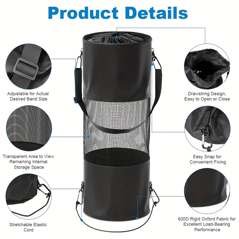 EZAKIE Boat Trash Bag Large Boat Trash Can for 80+ Cans, Boat