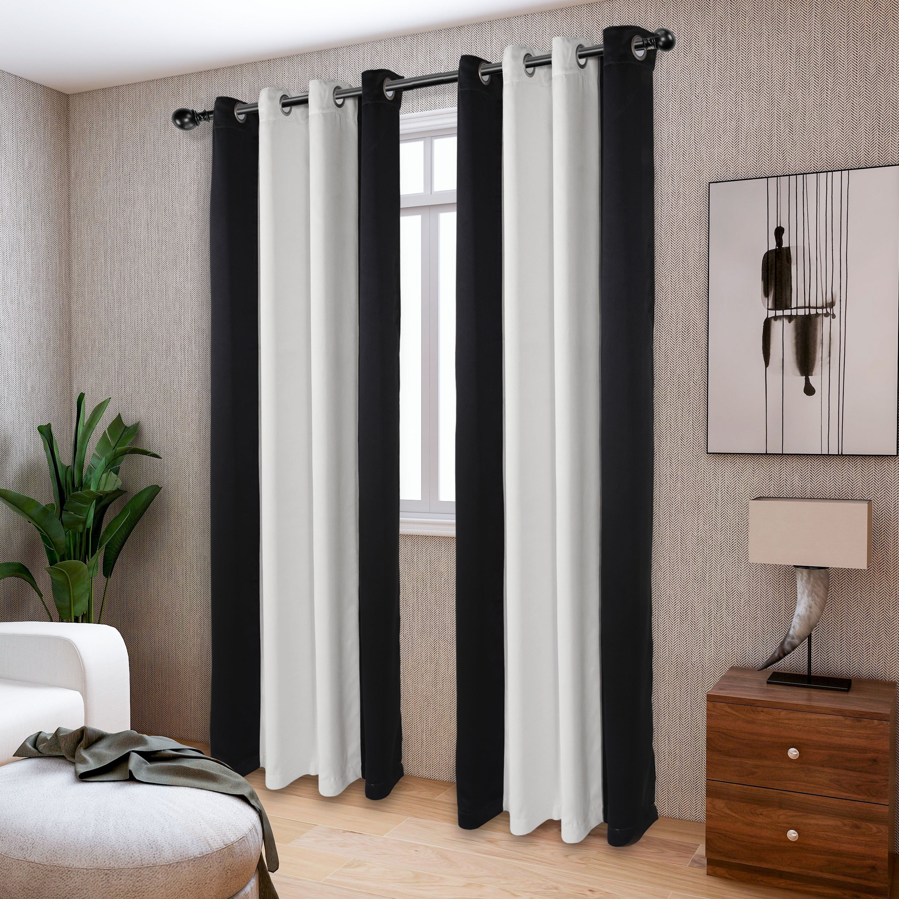  HALOUK Cortina translúcida con aislamiento térmico, cortina  opaca decorativa con ojales, 1 cortinas para dormitorio, sala de estar,  59.1 x 106.3 in-F : Hogar y Cocina