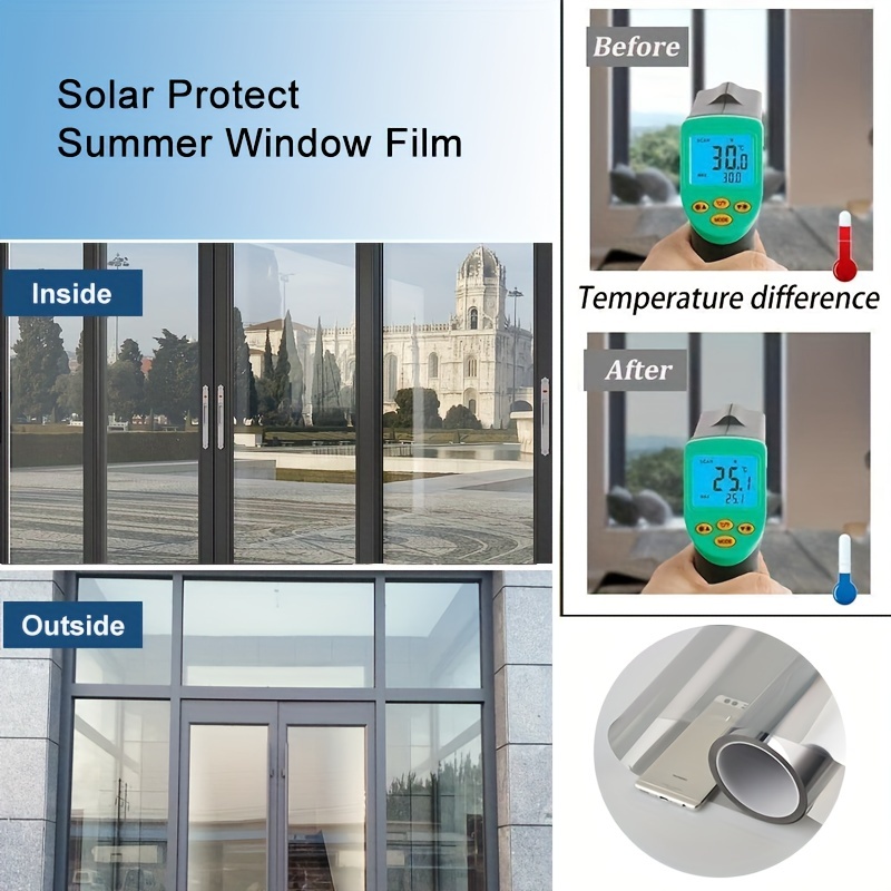 Summer Heat Control Window Film One Way Privacy Mirror - Temu