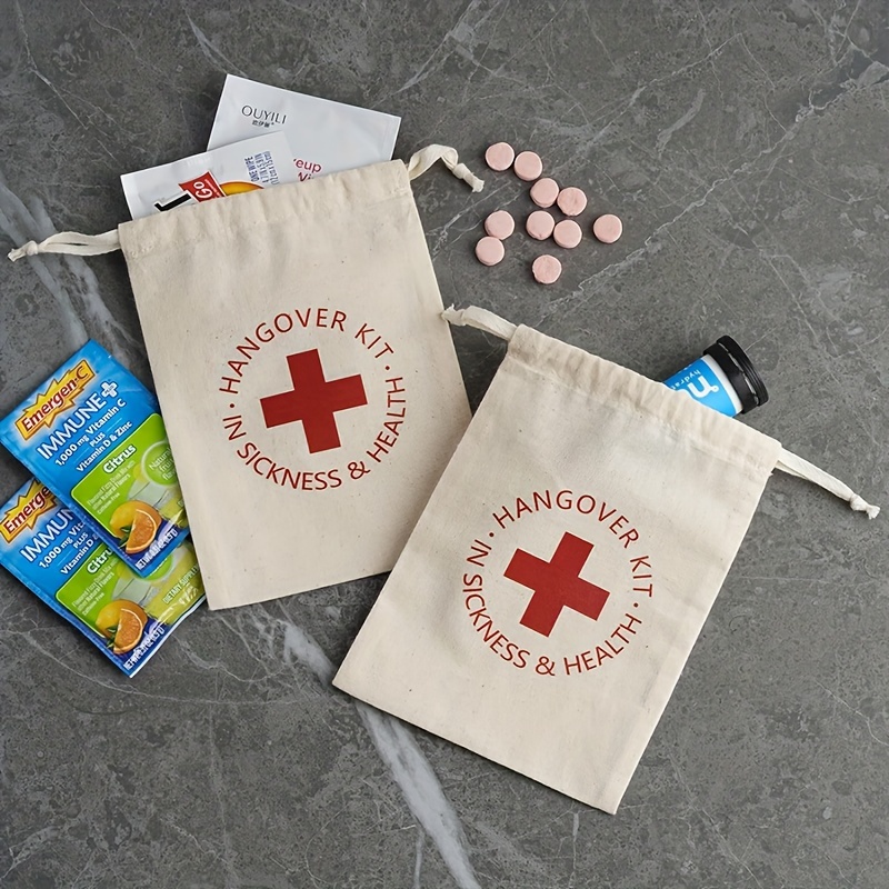 Red Cross Hangover Kit Cotton And Linen First Aid Packaging Party Sobering  Gift Packaging Bundle Pocket Paty Gift Bag Hangover Kit Bags, Cheapest Items  Available, Small Business Supplies, Shopping Bag, Party Bag