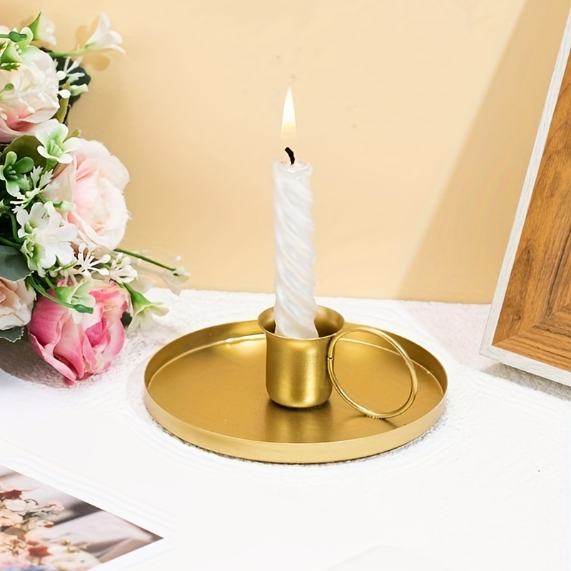 6Pcs Copper Candlestick Rack Home Candlestick Lamp Wicks for Oil