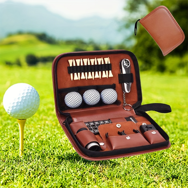 Golf Accessory Set With Storage Bag, Golf Ball, Rangefinder, Golf Tee,  Cleaning Brush, Multi-functional Lawn Knife, Scoring Device, Golf Ball Clip