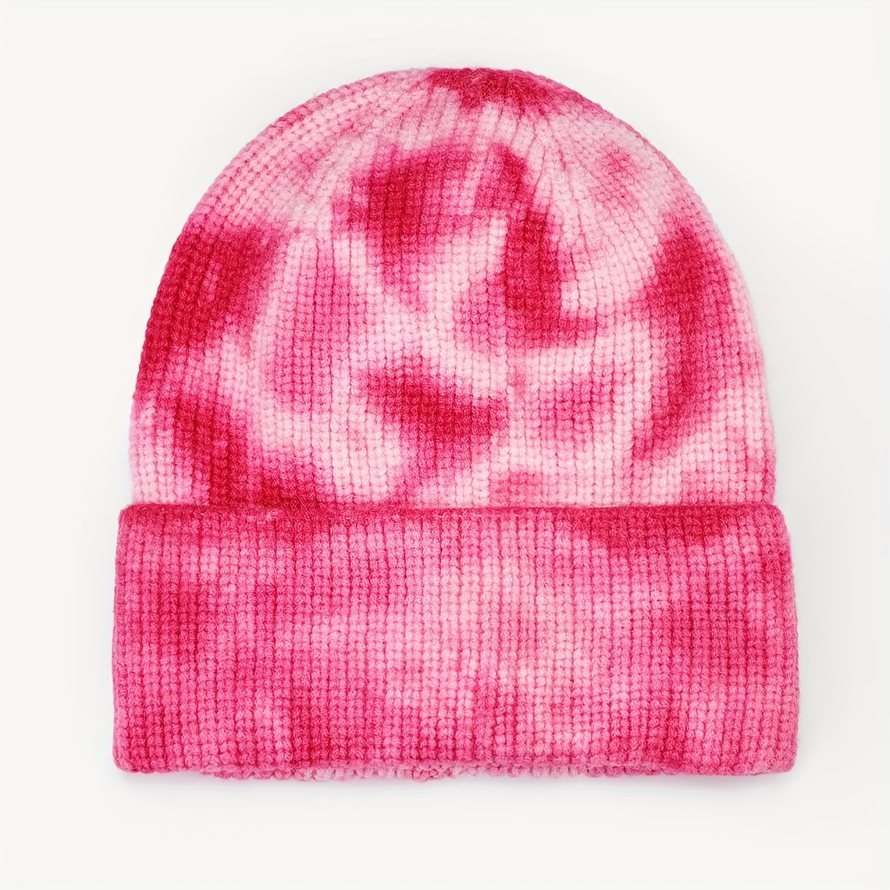 Mens Gradient Tie Dye Knitted Hat Beanie
