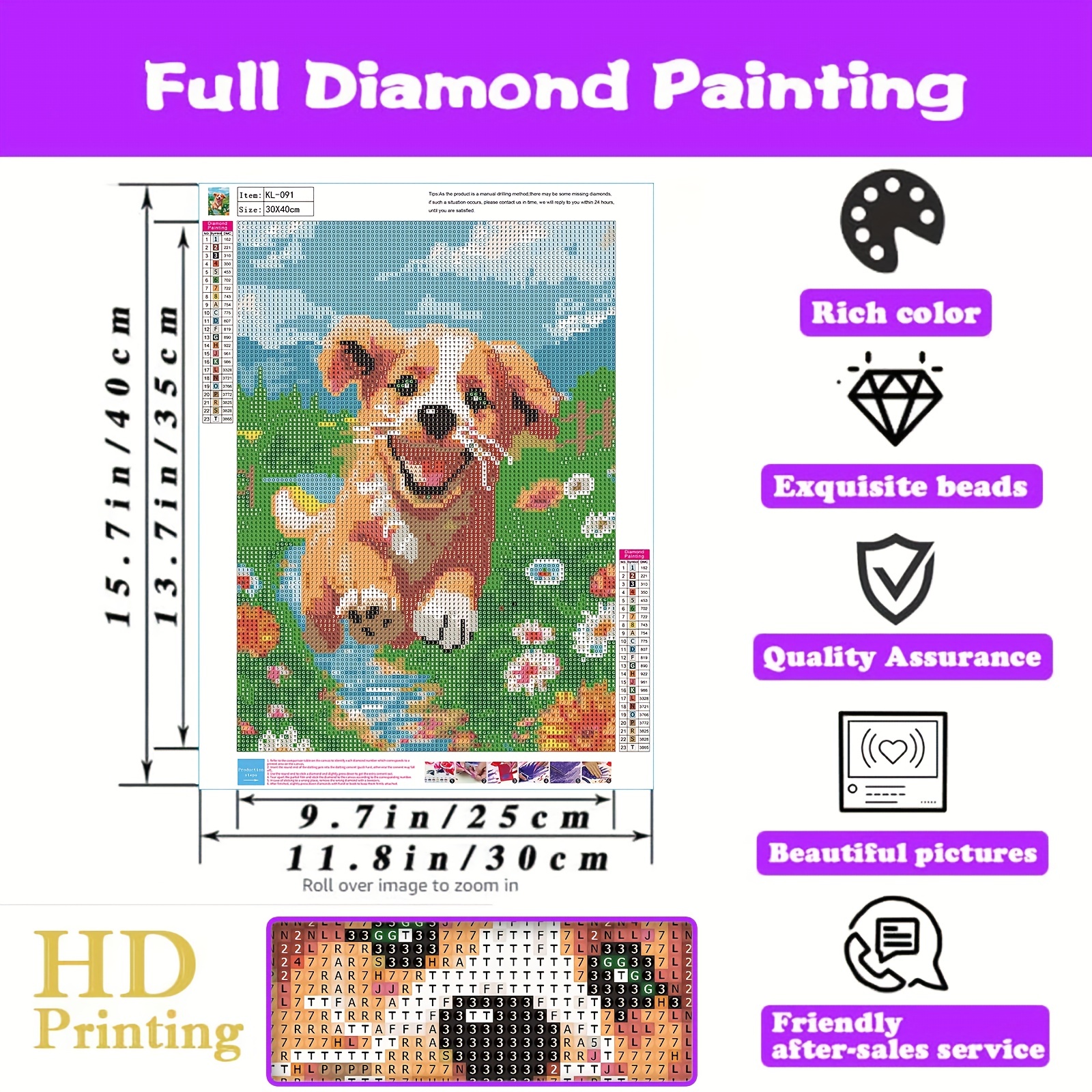 Diamond Painting Kits Adults Dog Artificial Diamond Art Kits - Temu