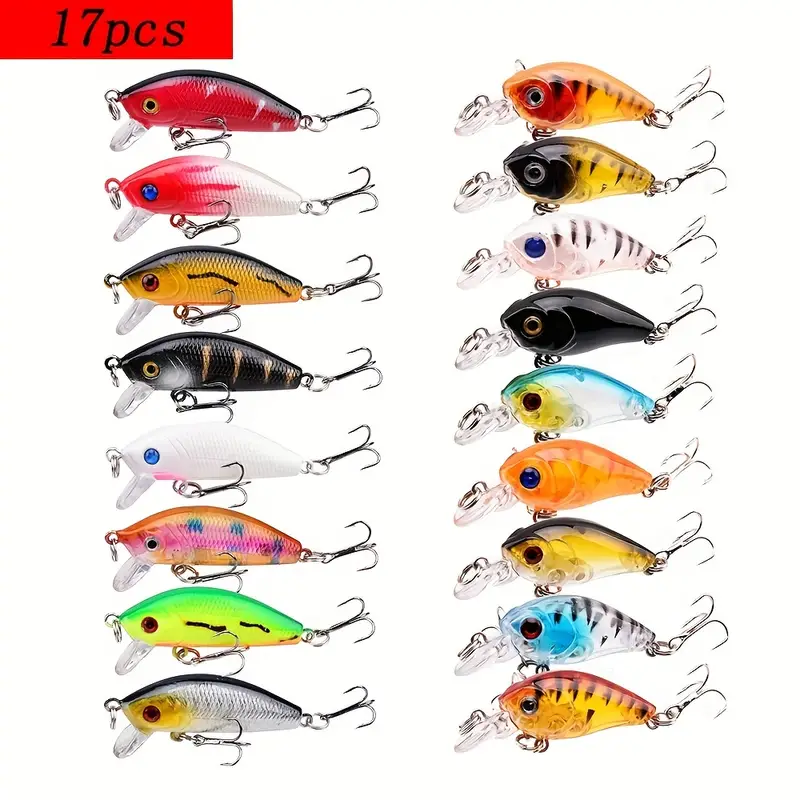 17pcs Premium Topwater Lures Kit Set for Bass and Pike Fishing - Hard  Baits, Minnows, Crankbaits, Pencil * and Swimbait - Ideal for Saltwater and