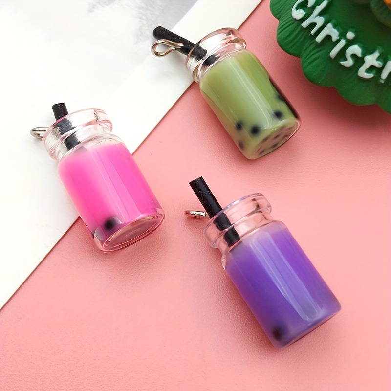 10pcs/pack Water Bottle Resin Charms Keychain Earring Pendant Charm Jewelry  Mak