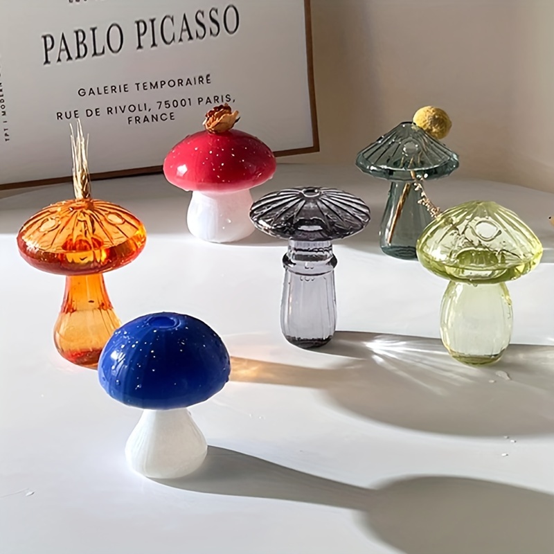1pc Vaso Vetro Creativo Colorato A Forma Fungo Vaso - Temu Switzerland