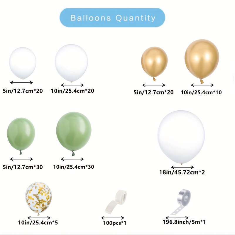 DAMILY® Arche Ballon Vert, 114pcs Kit Guirlande Ballons pour Baby Shower,  Jungle Décoration Anniversaire, Mariage, Fête Anniversaire