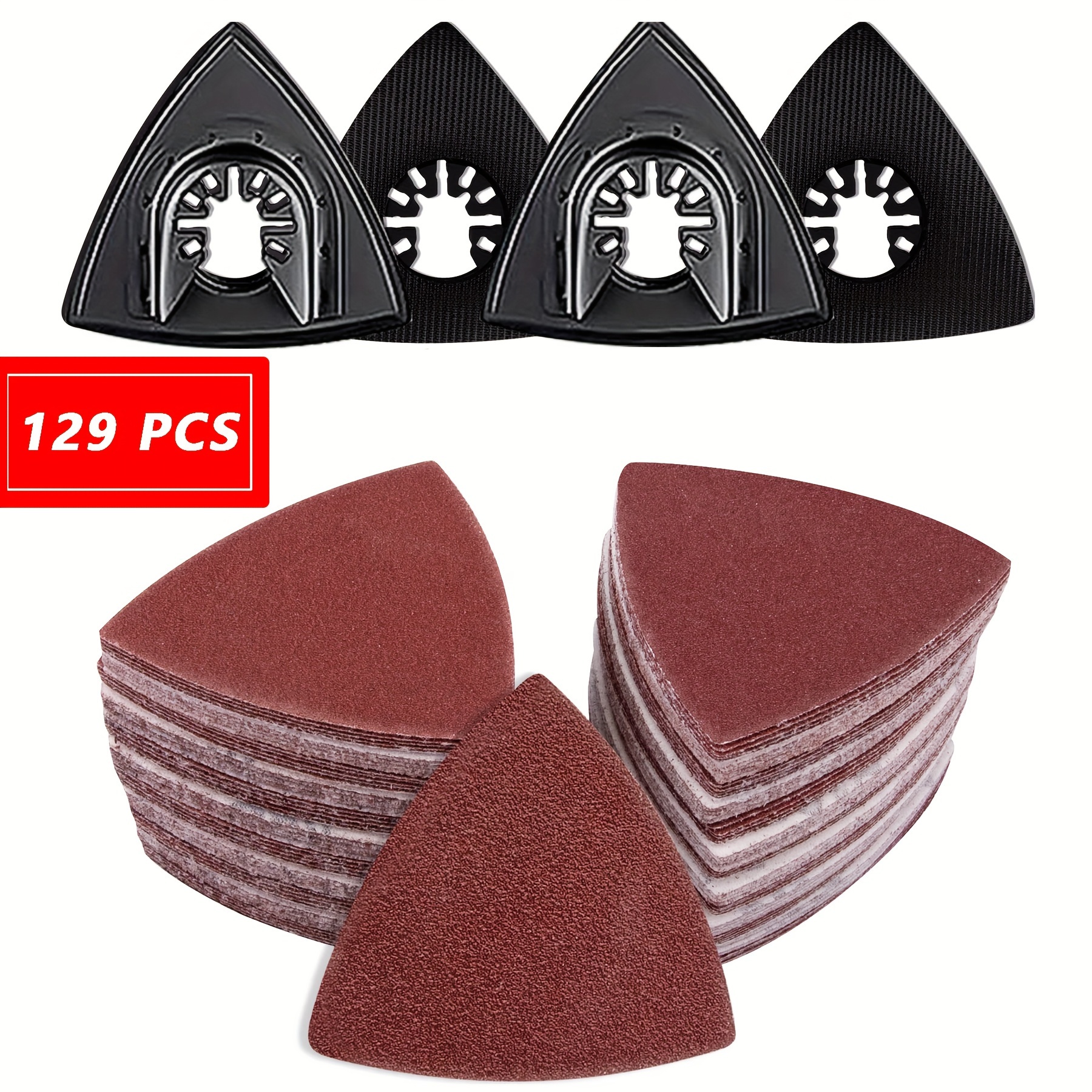 50pcs Sandpapers Set Kit Grit Sander Attachments Replacement Parts Mouse Sanding  Sheets Pads For Black & Decker